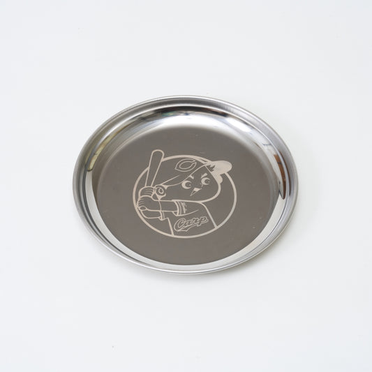 Carp ステンレス製丸皿2枚セット(カープ坊や・ロゴ)